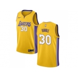 Men Nike Los Angeles Lakers #30 Julius Randle Gold Stitched NBA Swingman Jersey