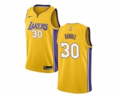 Men Nike Los Angeles Lakers #30 Julius Randle Gold Stitched NBA Swingman Jersey