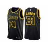 Men Nike Los Angeles Lakers #31 Kurt Rambis Authentic Black City Edition NBA Jersey