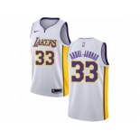 Men Nike Los Angeles Lakers #33 Kareem Abdul-Jabbar Authentic White NBA Jersey - Association Edition