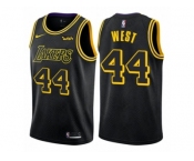 Men Nike Los Angeles Lakers #44 Jerry West Authentic Black City Edition NBA Jersey