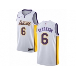 Men Nike Los Angeles Lakers #6 Jordan Clarkson Authentic White NBA Jersey - Association Edition