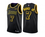 Men Nike Los Angeles Lakers #7 Larry Nance Jr. Authentic Black City Edition NBA Jersey