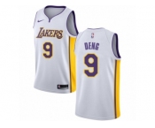 Men Nike Los Angeles Lakers #9 Luol Deng Authentic White NBA Jersey - Association Edition