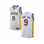 Men Nike Los Angeles Lakers #9 Nick Van Exel Authentic White NBA Jersey - Association Edition