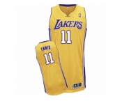 Men's Adidas Los Angeles Lakers #11 Tyler Ennis Authentic Gold Home NBA Jersey