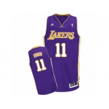 Men's Adidas Los Angeles Lakers #11 Tyler Ennis Swingman Purple Road NBA Jersey