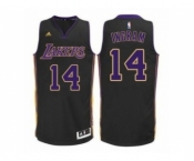 Men's Adidas Los Angeles Lakers #14 Brandon Ingram Authentic Black(Purple NO.) NBA Jersey