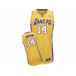 Men's Adidas Los Angeles Lakers #14 Brandon Ingram Authentic Gold Home NBA Jersey