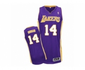 Men's Adidas Los Angeles Lakers #14 Brandon Ingram Authentic Purple Road NBA Jersey