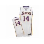 Men's Adidas Los Angeles Lakers #14 Brandon Ingram Authentic White Alternate NBA Jersey