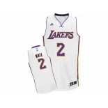 Men's Adidas Los Angeles Lakers #2 Lonzo Ball Swingman White Alternate NBA Jersey