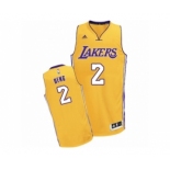 Men's Adidas Los Angeles Lakers #2 Luol Deng Swingman Gold Home NBA Jersey