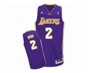 Men's Adidas Los Angeles Lakers #2 Luol Deng Swingman Purple Road NBA Jersey