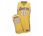 Men's Adidas Los Angeles Lakers #20 Timofey Mozgov Authentic Gold Home NBA Jersey