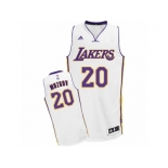 Men's Adidas Los Angeles Lakers #20 Timofey Mozgov Swingman White Alternate NBA Jersey