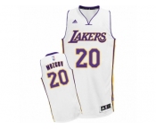 Men's Adidas Los Angeles Lakers #20 Timofey Mozgov Swingman White Alternate NBA Jersey