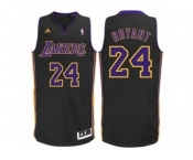 Men's Adidas Los Angeles Lakers #24 Kobe Bryant Authentic Black(Purple NO.) NBA Jersey