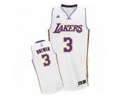 Men's Adidas Los Angeles Lakers #3 Corey Brewer Swingman White Alternate NBA Jersey