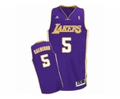 Men's Adidas Los Angeles Lakers #5 Jose Calderon Swingman Purple Road NBA Jersey