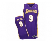 Men's Adidas Los Angeles Lakers #9 Nick Van Exel Authentic Purple Road NBA Jersey