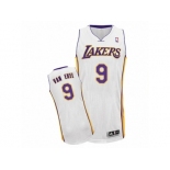 Men's Adidas Los Angeles Lakers #9 Nick Van Exel Authentic White Alternate NBA Jersey