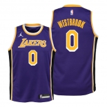 Men's Jordan Los Angeles Lakers #0 Westbrook  Purple Swingman 2021 New Jersey