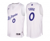 Men's Los Angeles Lakers #0 Nick Young 2016 Christmas Day White NBA Swingman Jersey