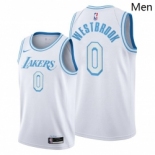 Men's Los Angeles Lakers  #0 Russell Westbrook 2021 trade white city edition jersey