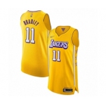 Men's Los Angeles Lakers #11 Avery Bradley Authentic Gold 2019-20 City Edition Basketball Jersey