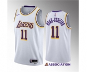 Men's Los Angeles Lakers #11 Jalen Hood-Schifino White 2023 Draft Association Edition Stitched Basketball Jersey