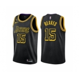 Men's Los Angeles Lakers #15 Austin Reaves Black Stitched Jersey