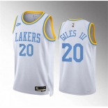 Men's Los Angeles Lakers #20 Harry Giles Iii White Classic Edition Stitched Basketball Jersey