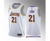 Men's Los Angeles Lakers #21 Maxwell Lewis White 2023 Draft Association Edition Stitched Basketball Jersey1