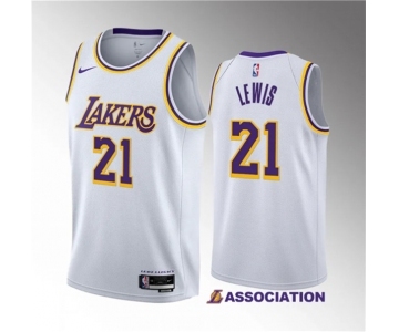 Men's Los Angeles Lakers #21 Maxwell Lewis White 2023 Draft Association Edition Stitched Basketball Jersey1