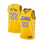 Men's Los Angeles Lakers #22 Elgin Baylor Swingman Gold 2019-20 City Edition Basketball Jersey