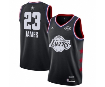 Men's Los Angeles Lakers #23 LeBron James Swingman Black 2019 All-Star Game Basketball Jersey