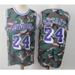 Men's Los Angeles Lakers #24 Kobe Bryant Authentic Camo  Basketball Jersey