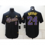 Men's Los Angeles Lakers #24 Kobe Bryant Mamba Black Jersey