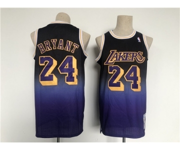 Men's Los Angeles Lakers #24 Kobe Bryant Purple Throwback basketball Jersey