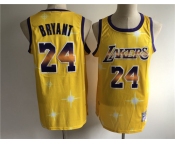 Men's Los Angeles Lakers #24 Kobe Bryant Swingman Gold starry Sky edition Basketball Jersey