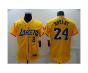 Men's Los Angeles Lakers #24 Kobe Bryant Yellow Elite Jersey