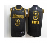 Men's Los Angeles Lakers #3 Anthony Davis Black Nike City Edition Basketball Jersey