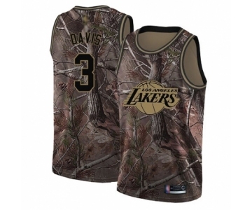 Men's Los Angeles Lakers #3 Anthony Davis Swingman Camo Realtree Collection Basketball Jersey