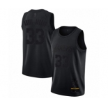 Men's Los Angeles Lakers #33 Kareem Abdul-Jabbar Swingman Black MVP Basketball Jersey