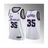 Men's Los Angeles Lakers #35 Wenyen Gabriel White City Edition Stitched Basketball Jersey