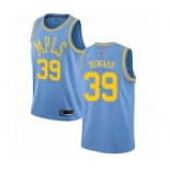 Men's Los Angeles Lakers #39 Dwight Howard Authentic Blue Hardwood Classics Basketball Jersey