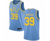 Men's Los Angeles Lakers #39 Dwight Howard Authentic Blue Hardwood Classics Basketball Jersey