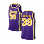 Men's Los Angeles Lakers #39 Dwight Howard Authentic Purple Basketball Jersey - Statement Edition