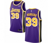 Men's Los Angeles Lakers #39 Dwight Howard Authentic Purple Basketball Jersey - Statement Edition